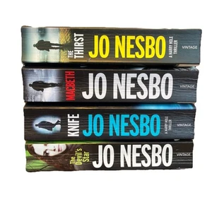 Jo Nesbo 4 book Harry Hole paperback bundle Thirst Macbeth Knife Devil’s - Picture 1 of 10