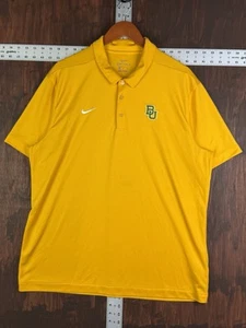 Nike Baylor University Bears BU Dri Fit Golf Polo Gold Men’s XL NCAA Activewear - Picture 1 of 11