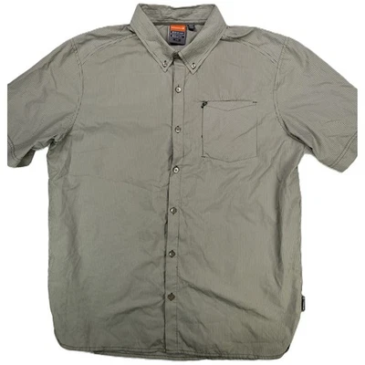 Merrell Mens Opti Wick UPF 20+ Short Sleeve Hiking Shirt Striped Large - Image 1 of 4