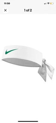 Nueva diadema de tenis NIKE DriFIT corbata blanca verde abierta en Estados Unidos Rafael Nadal talla única Foto 1 de 2