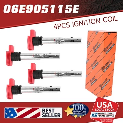 4 Pack MODIGT GENUINE Ignition Coil For 2007-2009 Volkswagen Touareg 4.2L V8 - Image 1 of 4