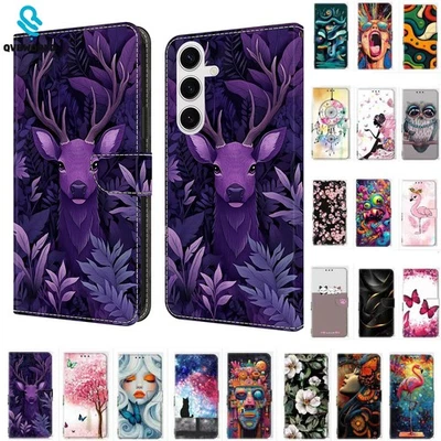 Case For Samsung Galaxy S25 S24 FE S23 Ultra S23+ S24+ Wallet Flip Leather Cover - Image 1 of 4