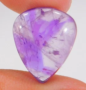 Natural Blue Ametyst Pear Cabochon Loose Gemstone Translucent 10.CT AY=0199 - Picture 1 of 6