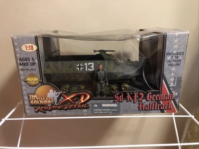 Ultimate Soldier 1:18 GERMAN HALFTRACK Sd Kf2 tank w Figure NEW  - Image 1 of 4