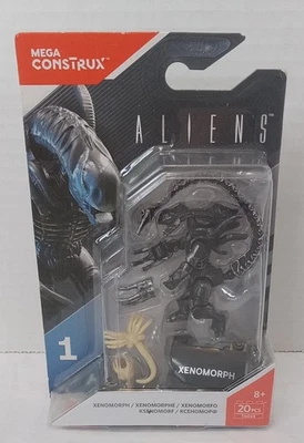 Mega Construx Heroes Series  Aliens XENOMORPH Mini Figure Grey w/Facehuggers - Image 1 of 4