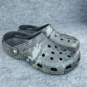 Crocs Camo Clogs Shoes Men's Size 13 Black Camouflage Vented Summer Comfort - Picture 1 of 12