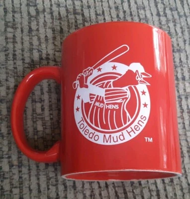 Toledo Mud Hens Coffee Mug Cup Minor League Baseball Drink Ohio Muddy Mascot RED - Image 1 of 4
