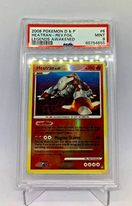 POKEMON 2008 "HEATRAN" #6 Reverse Foil PSA 9 Legends Awakened Diamond Pearl - Picture 1 of 3