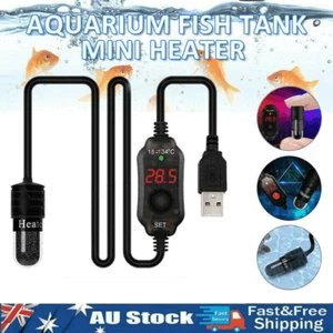 Mini Aquarium Fish Tank Heater USB Heating Rod Submersible Thermostat Heater CF - Picture 1 of 8