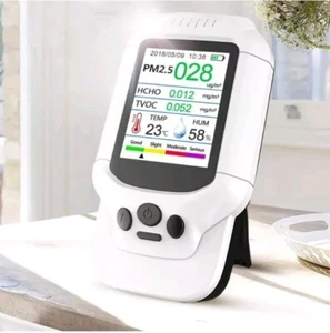 Analisi Umidità PM2,5/HCHO/TVOC Rilevatore Qualità Aria Monitor Temperatura Gas - Foto 1 di 9