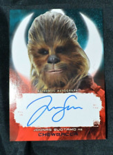 Star Wars Autograph Card Joonas Suotamo as Chewbacca A-JS 50/99