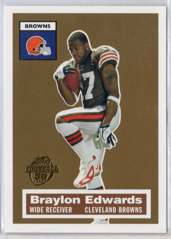 2005 TOPPS FOOTBALL 50 YEARS #20 OF 22 BRAYLON EDWARDS RC - CLEVELAND BROWNS - Image 1 of 1