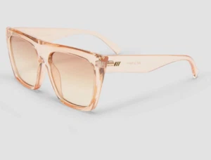 LE SPECS Pink Quartz 'The Thirst' Sunglasses #2352112 Translucent Frame Tonal - Picture 1 of 2
