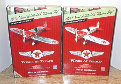TEXACO #19 SET 1930 TRAVEL AIR MYSTERY SHIP AIRPLANES 2011 ERTL BANKS NEW IN BOX - Image 1 of 4