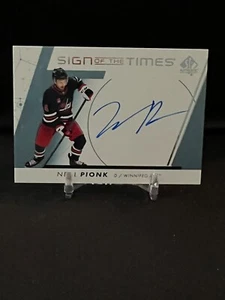 2022-23 SP Authentic Sign of the Times Neal Pionk Auto #SOTT-NP - Picture 1 of 2
