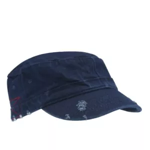 New Washed Cadet Red Stitch Cotton Frayed Military Cap Wood Camouflage Hat - Picture 1 of 38