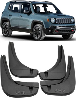 Genuine OE Front & Rear Splash Guards Mud Flaps For 2014-2025 Jeep Renegade - Image 1 of 4