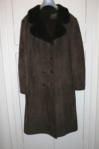 VINTAGE ALLENDER from HOUSE OF FRASER BROWN SUEDE COAT - Picture 1 of 9
