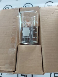 Kimble Kimax 14000 Griffin Beaker 100Ml Glass Graduated Case of 9. FAST SHIP! - Bild 1 von 4