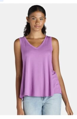 TIME and TRU Womens Tank Top Size Medium 8-10 Relaxed Fit Sleeveless Orchid New - Image 1 of 4