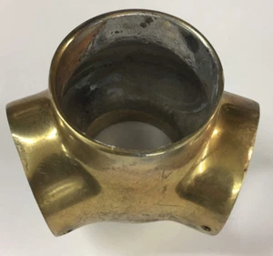  2" Messing Stab Geländer 45° (4 Wege) Verbinder Fitting - Bild 1 von 4