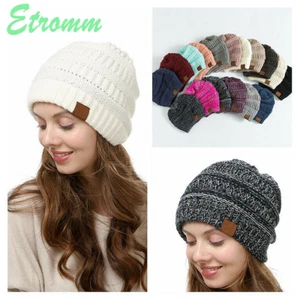 Men Women Knit Slouchy Baggy Beanie Oversize Winter Hat Ski Fleece Slouchy Cap - Picture 1 of 20