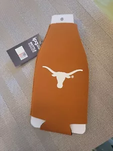 University of Texas Longhorns 12oz Bottle Zipper Koozie Holder Cooler Longneck - Picture 1 of 2