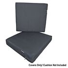 Multi Pack Outdoor Seat Chair Patio Cushion Pad Cover Cases 24x22x4" Space Gray