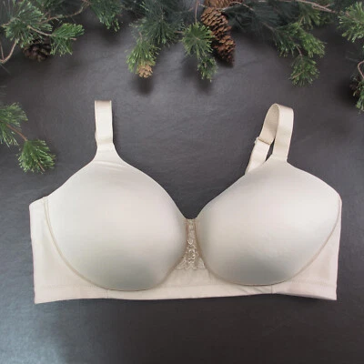 Vanity Fair Bra 40DD Brown Padded Wireless Adjustable Clasp Back - Image 1 of 4