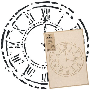 Reusable PLASTIC STENCIL Template // 43x64cm or 59x95cm // WALL CLOCK FACE - Picture 1 of 3
