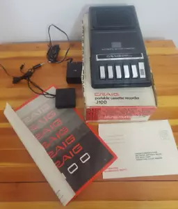 Craig Model J100 "Portable Cassette Recorder" RARE, TESTED, Instructions, P Sup. - Picture 1 of 16