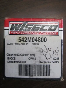 1986-1987 Suzuki RM80 Motocross Wiseco piston 542P2 48mm No Ring - Picture 1 of 1
