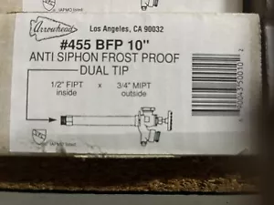(Cantidad: 24) Punta de flecha 455 BFP 10” antisifón a prueba de heladas punta doble 10” 1/2”x3/4” - Imagen 1 de 2