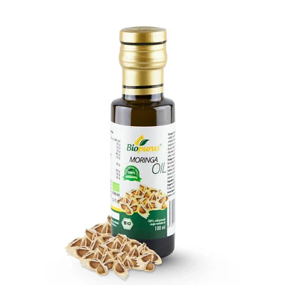 Biopurus Certified Organic Cold Pressed Moringa Seed Oil 100ml - Image 1 of 2
