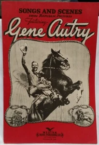 GENE AUTRY - VINTAGE ORIGINAL 1944 SONG FOLIO / SOUVENIR PROGRAMM - SEHR GUTER ZUSTAND - Bild 1 von 1