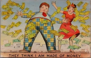 1943 Camp Atterbury, Indiana Army Camp Funny Money Cartolina originale #3008 - Foto 1 di 2