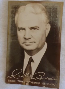 John W. Bricker Ohio Governor Real Photo Postcard For President - Picture 1 of 2