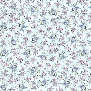 Henry Glass - Twilight Garden Flanell - Calico - hellblau, Stoff BTY - Bild 1 von 5