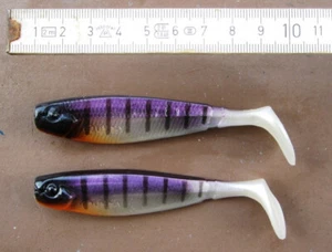 Pezon&Michel Gunki G'Bump Shad 2 Stück 11 cm 12 g Farbe purple perch Top! - Bild 1 von 1