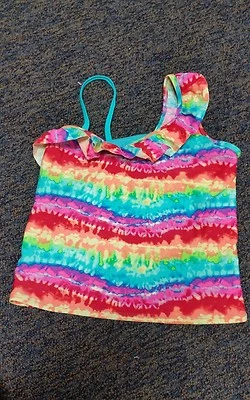 girls 14 16 tankinin top swimwear tie dye colors - Image 1 of 2