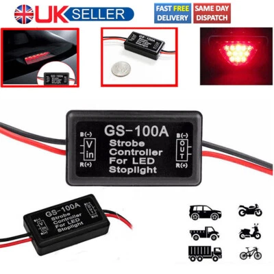 12V-24V Flash Strobe Controller Flasher Module For LED Brake Stop Light Lamp～UK - Image 1 of 4