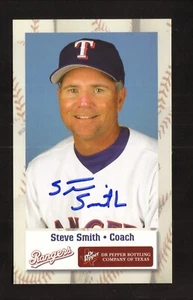 Steve Smith Autograph Texas Rangers Dr Pepper Photocard - Picture 1 of 1