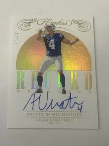 Adam Vinatieri 2019 Flawless Record Breakers On-Card Auto /20 SP SHIPS FREE! - Picture 1 of 12
