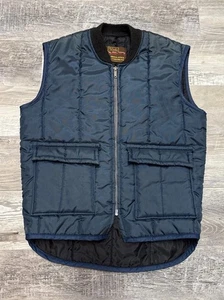 Vintage Walls Blizzard Pruf USA Insulated Apparel 80s Mens Navy Blue Pockets M - Picture 1 of 6