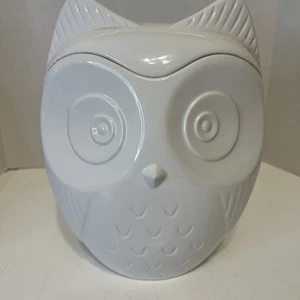 The Cellar Whiteware Owl 11" Keksdose Made For Macys - Retired - Rare & Rarität - Bild 1 von 18