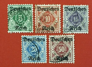 {ALEMANIA-WURTTEMBERG/ Scott #O59-O63/ M&U-VF Completo/ CV $49,00/epictronic/JC} - Imagen 1 de 2