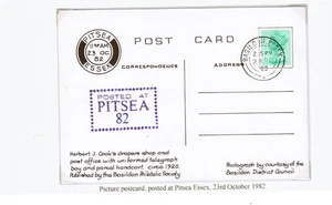 Picture Postcard Posted at Pitsea 82 Stamp Exhibition - Picture 1 of 2