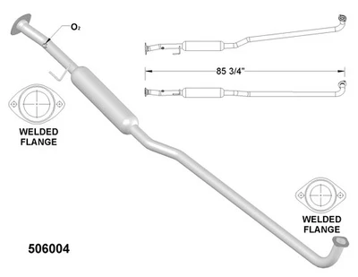 Exhaust and Tail Pipes for 2001 Toyota Camry 2.2L L4 GAS DOHC - Image 1 of 2