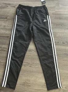 NWT ADIDAS 3 Stripe Unisex Youth Black Track Pants Size L (14) - Picture 1 of 7