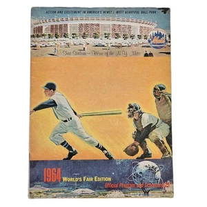 1964 New York Mets Official Program & Scorecard Mets vs Phillies '64 Worlds Fair - Picture 1 of 15